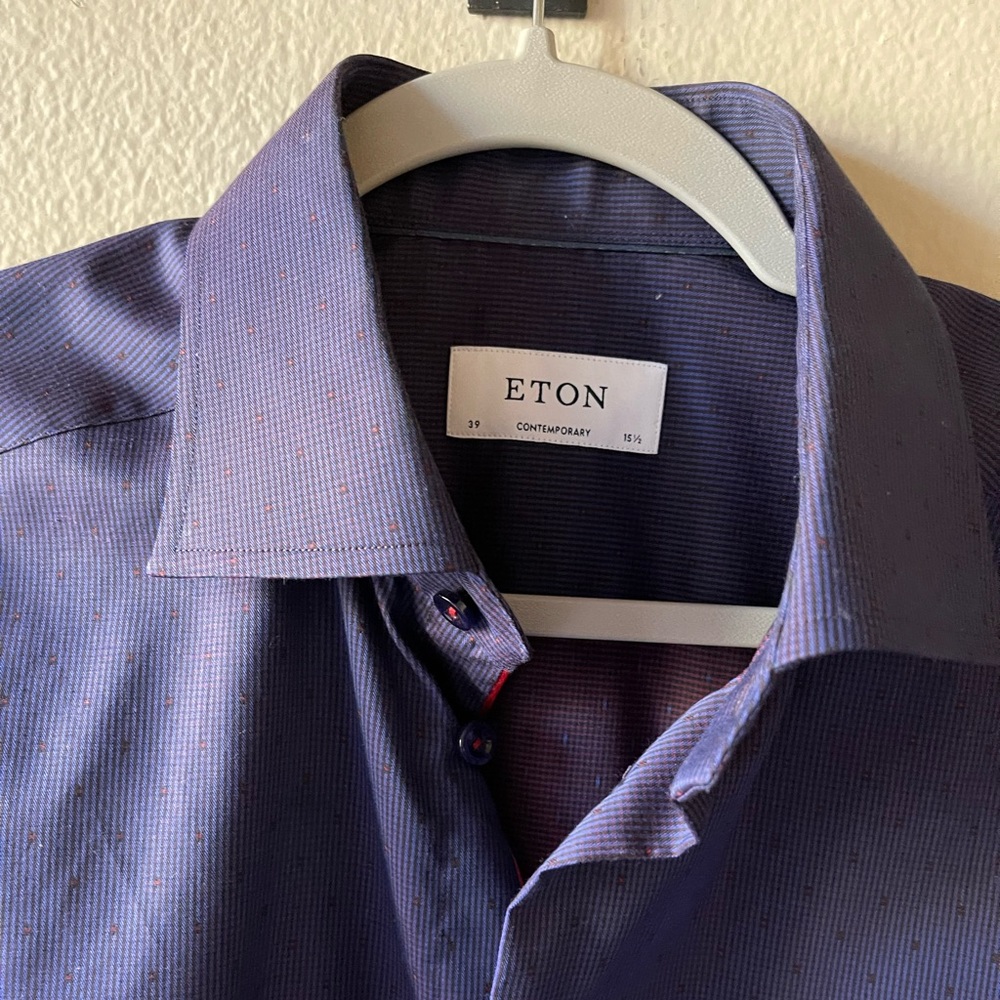 ETON purple and red dress shirt